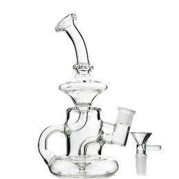 Klein Tornado Recycler Bong Glass Water Bongs Dab Rigs 14mm Female Oil Rigs Unique Water Pipes Glass Bowl Quartz Banger