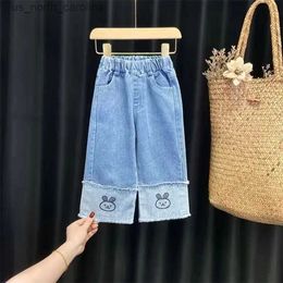 Set di abbigliamento Bambini Vestiti per ragazze abiti primavera Autunno Bambini Ragazza pantaloni jeans Coniglietto cartone animato Coniglio camicia moda 2 pezzi set di abbigliamento