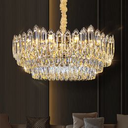 Post-modern Light Luxury Crystal Chandelier Living Room Light Simple Modern Atmospheric Bedroom Light Dining Room Light 2023 New