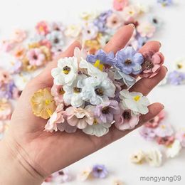 Christmas Decorations 50-100 pieces Christmas cm daisy flower head artificial flower wedding party Christmas home decoration flower R231106