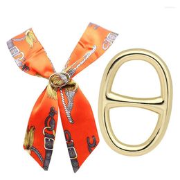 Scarves Copper Scarf Buckle Belt Luxury Shawl Accessories Jewelry Rings Silver Metal Ring Clip Female Gift Do Not Fade