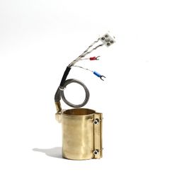 220V Four Wires Brass Band Heater Electric Copper Barrel ID 70/75/80mm Height 30-70mm Two Wires For Injection Machine Heat