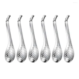 Spoons 6 Pcs Caviar Colander Scoops Serving Stainless Steel Cocktail Home Colanders Tools