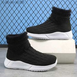 Sneakers Winter Kids Sock Shoes Boys Sneakers Fashion Warm Plush Boots Shoes Children Casual Sneaker Cotton Sports Shoes for Girl TenisL231106