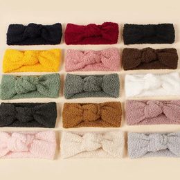 Hair Accessories Baby Head Bands Fleece Fabric Headband Girl Hairband Knot Top Turban Children Born Autumn Winter Headwraps