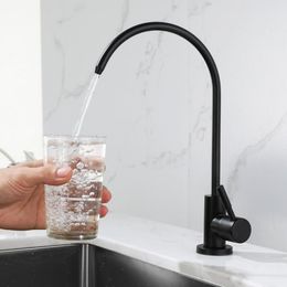 Kitchen Faucets 14" Direct Drinking Tap Water Purifier Faucet for Sink AntiOsmosis tapSUS304 230406