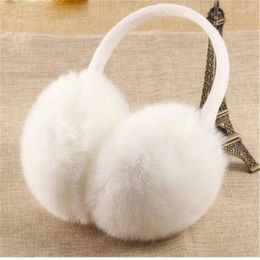 Berets 1Pc Women Winter Ear Muffs Fluffy Plush Solid Colours Cute Warmer Soft Cosy Casual Earflaps Warm Must Supplies