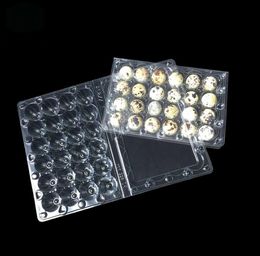 1000pcs 24 Holes Quail Eggs Container Plastic Boxes Clear Eggs Packing Storage Box Tray Retail Packing