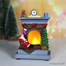 Christmas Decorations Snowman Santa Air Balloon Christmas Light Ornaments Christmas Kid Gifts Xmas Home Bedroom Decoration R231106