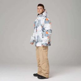 Other Sporting Goods SEARIPE Ski Suit Set Men Thermal Clothing Windbreaker Waterproof Winter Warm Jacket Snowboard Coats Trousers Outdoor Equipments HKD231106