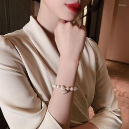 Strand Opal Natural Pearl Women Bracelets On Hand Chain Bangles Jewelry Girls Aesthetic Korean Fashion Female Now 2023