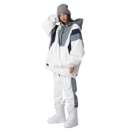 Other Sporting Goods Warm Ski Suit Women Men Waterproof Windproof Skiing and Snowboarding Jacket Pants Set Female Outdoor Fleece Snowboarding Set HKD231106