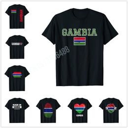 Mens TShirts More Design Gambia Gambian Flag souvenir Gift TShirt For Men Women T Shirt Tops Cotton Tees 230406