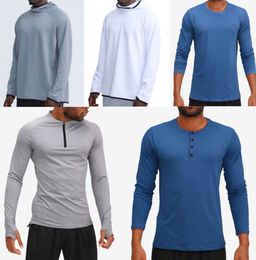 mens outfit hoodies t shirts yoga hoody tshirt lulu Sports Raising Hips Wear Elastic Fitness Tights lululemens The same model for Internet celebrities 554