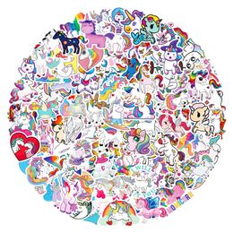 80-101PCS No Repeat Cute Cartoon Stickers Anime Unicorn Fashion Band Car Roadster Graffiti Stickers Bike Luggage Laptop Skateboard Water Bottle Decals 5 Styles