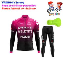 Cycling Jersey Sets High Quality Kids Cycling Clothing Girls Summer Kids Jersey Set Biking Long Seve Clothes Suit MTB Children's Cycling Wear boy Q231107