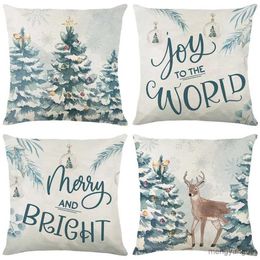 Christmas Decorations Merry Christmas Cushion case 2023 Christmas Decorations for Home Ornament New Year Christmas Decor R231106