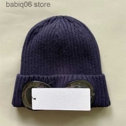 Beanie/Skull Caps Ccp two lens men caps cotton knitted warm beanies outdoor trackcaps casual Winter windproof hats lens removeable T230406