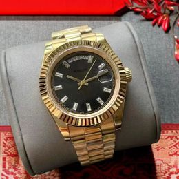 Diamond Day/Date Men watch Automatic Mechanical montre de luxe Folding Buckle Hardlex Waterproof luxurious Male wristwatch brand watches 41mm For Watch