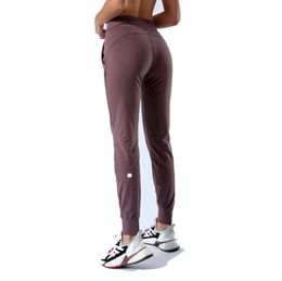 LL Women Yoga Ninth Pants Push Fitness Leggings Soft High Waist Hip Lift Elastic Casual Jogging 89 Colours L2079 Workout pants