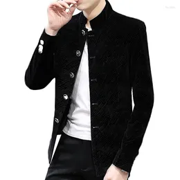 Men's Suits Men Wedding Suit Jackets Slim Jacket Fit Fashion Velvet Blazers Black Blazer Spring Casual Single Breasted