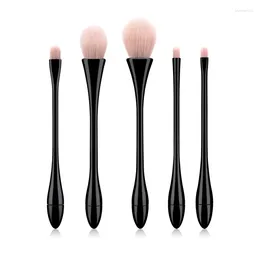 Makeup Brushes 5pcs Pretty Waist Shape Kit Electroplated Foundation Powder Eyelash Maquiagem Make Up Set