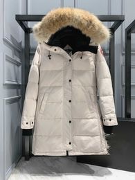 Designer Canadian Mid Length Version Puffer Goose Down Womens Jacket Parkas Winter Thick Warm Coats Windproof Streetwear Jjvk 3996