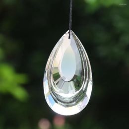 Chandelier Crystal 75mm Clear Double Layer Water Drop Prism Angel Tears Faceted Pendant Glass Fitting Garden Lighting Accessory