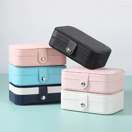 Jewellery Pouches Storage Box Double Layer Organiser Portable Travel Holder Earring Rings Necklace