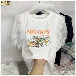 Women's T Shirts Cotton T-shirt Koren Selection Acubi Fashion Woman Blouse Y2k Top Streetwear Ladies Tops For Teens Rave Women Clothes