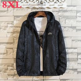 Men's Jackets Plus 8XL 7XL 6XL 5XL Size 2023 Waterproof Spring Hooded Coats Men Outerwear Casual Brand Male Clothing