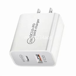 25W 20W 12W Fast Charging PD USB C Charger Dual Ports Wall Chargers Power Adapters For IPhone 12 13 14 15 Samsung Huawei M1