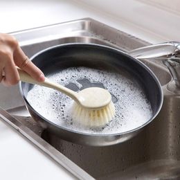 Long Handle Pan Pot Brush sink Dish Bowl Washing Cleaning Brush Multifunctional Practical Stain removal Kitchen Cleaning Tools