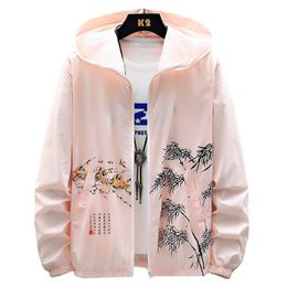 Wmen's jacket 2023 Summer Sunscreen skin suit Fashion Print Youth Student Trend men Fit Coat Fishing