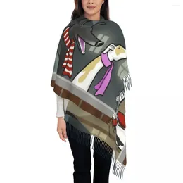 Scarves Lady Long Greyhound The Gathering Women Winter Fall Soft Warm Tassel Shawl Wraps Sighthound Whippet Dog Scarf