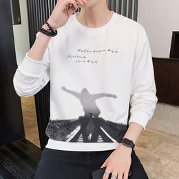 Men's T Shirts Ins Loose Long Full Sleeve T-Shirt Trend Versatile Summer/Autumn Round O-Neck Korean Sweater Personalised Top