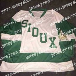 College Wears Nik1 1959 RETRO UND North Dakota Fighting Sioux Hockey Jersey Embroidery Ed Customise Any Number and Name Jerseys