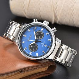 Seik Wrist Watches for 2023 Mens Watches Six needles All dials work Quartz Watch High Quality Top Luxury Brand Chronograph Clock Leather And Steel Strap Fashion Type