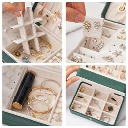 Makeup Brushes Jewelry Box Organizer For Women Girls 3 Layer Large Storage CASE PU Leather