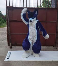 Discount Furry Mascot Blue Husky Dog Cat Fox Prop Fursuit Fursona Clothing Suit Xmas Easter Festival Adult