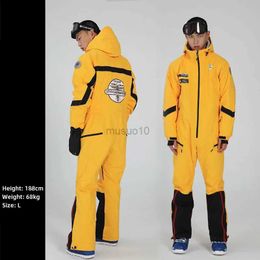 Other Sporting Goods New Style Snowboarding One-piece Ski Suits for Men Thermal Waterproof Snow Overalls Sets Outdoor Windproof Skiing Jumpsuits HKD231106