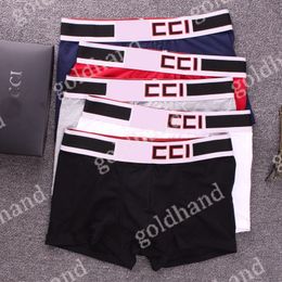 Mens Underwear Designer Boxer Solid Colour Letter Printed Underpants Pure Cotton Breathable Sport Shorts 3pce/lot