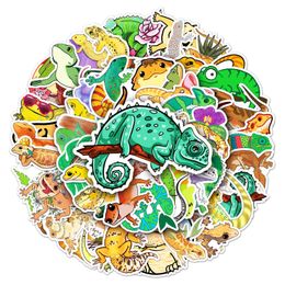 50PCS Cartoon Lizard Stickers Lovely Kids' Toy Stickers Cute Animals Cabrite Sticker For Boys Girls