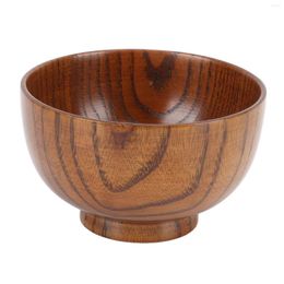Bowls Wooden Bowl Japanese Style Wood Unique Pattern For Salad Rice