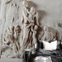 Wallpapers Bacaz Virgin Cherub Angel Figure Papel Mural 8d/3D Wallpaper For Sofa Background 3d Wall Po Wallcoverings