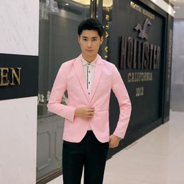 Men's Suits Fine Fashion Business British Dress Trend Handsome Casual Small Suit Men Korean Version Of Slim One Button Top Coat