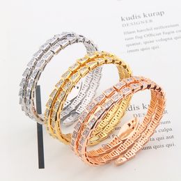 silver gold diamond bangle bracelets for women men charm infinity tennis cuff bracelets Luxury designer Jewellery Fashion Party Wedding gifts couple girls