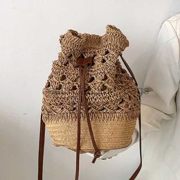 Shoulder Handbags Bucket Crossbody Soulder Bags Straw ollow out Bag Purse Vintagecatlin_fashion_bags