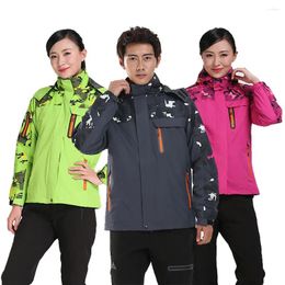 Outdoor Jackets Yiwa 3 In 1 Fashion Warm Printing Jacket For Sports Wear