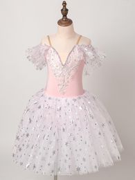 Stage Wear Romantic Ballet Tutu Girls Dance Skirt Children's Professional Long Dresses Performance Dress For
